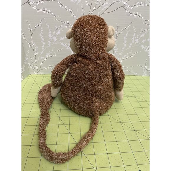 Jellycat Tumtum Tum Tum Monkey Brown Tan Suede Tummy Chimpanzee Ape Long Tail - Picture 4 of 11